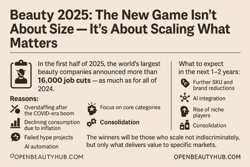 Beauty 2025: The New Game Isn’t About Size — It’s About Scaling What Matters